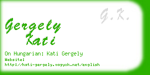 gergely kati business card